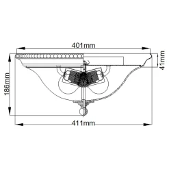 Plafon Cambridge (HK-CAMBRIDGE-F-A) - Elstead Lighting