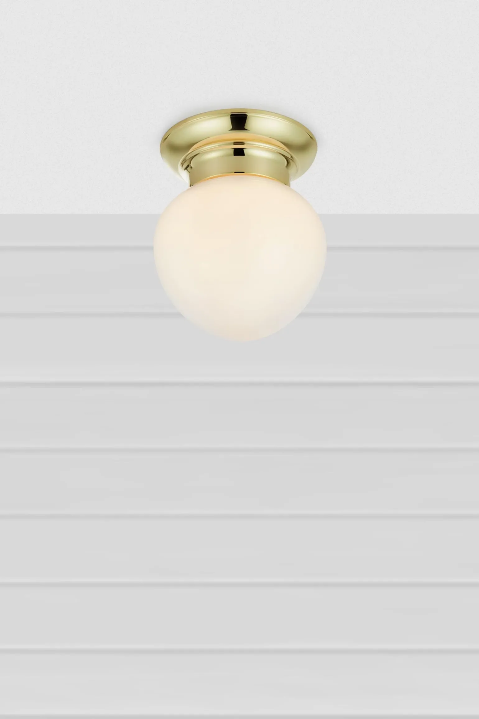 Plafon do łazienki RONDA Ceiling 1L White/Brass IP44 (109030) Markslojd