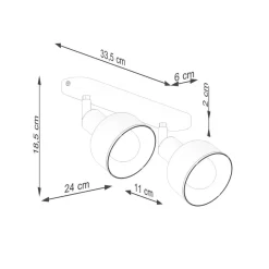 Plafon ELBA 2 czarny (SL.1317) - Sollux Lighting