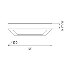 Plafon Evora Biały Square 12W 3CCT (ML1792) - Milagro