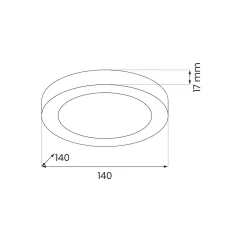 Plafon Evora Czarny Round 6W 3CCT (ML1789) - Milagro
