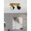 Plafon GATEBECK 2 czarny/drewno (49077 - Eglo)