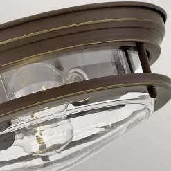 Plafon Hadrian - 2 źródła światła - Przezroczyste szkło - Olejowany brąz (QN-HADRIAN-FS-OZ-CLEAR) - Quintiesse