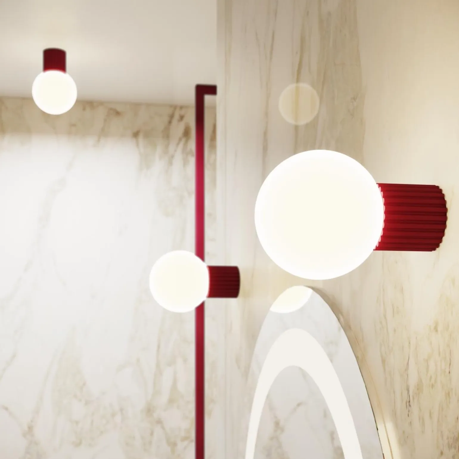 Plafon HALO burgund IP44 (SL.1748) - Sollux Lighting