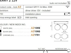 Plafon JERRY 2 12V white (AZ1369 | GM4205-12V-WH) - AZZARDO