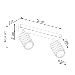 Plafon KARBON 2 złoty (SL.1561) - Sollux Lighting