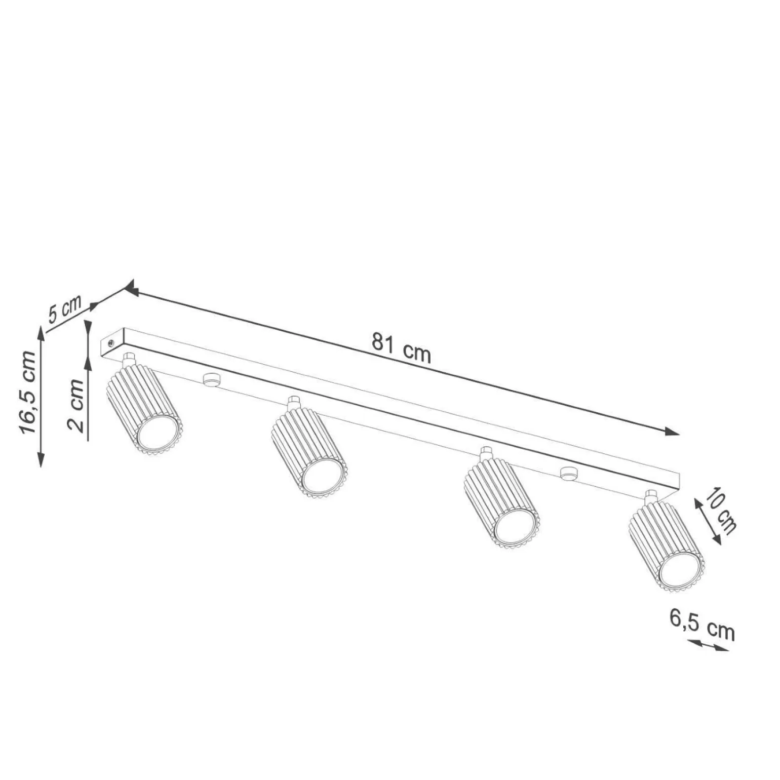 Plafon KARBON 4L zielony oliwkowy (SL.1622) - Sollux Lighting
