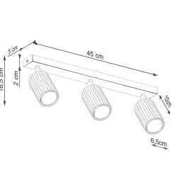 Plafon KARBON 3L złoty (SL.1562) - Sollux Lighting