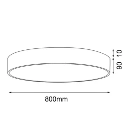 plafon Kengo - 800 mm - biały - 1407 - Antigo (1407) - ANTIGO