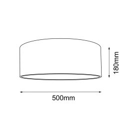 Plafon Lamego 50 - Jutowy (180 mm) (1088) - Shilo