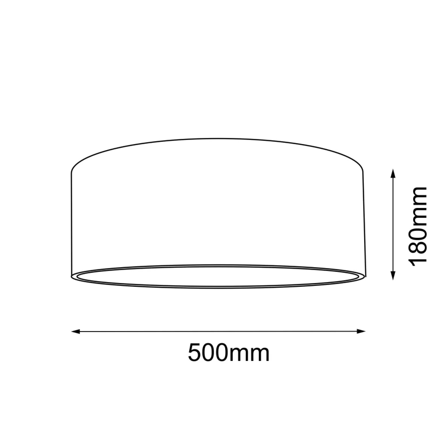 Plafon Lamego 50 - Szary (180 mm) (1086) - Shilo
