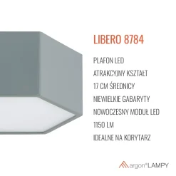 Plafon LED LIBERO (8784) - Argon