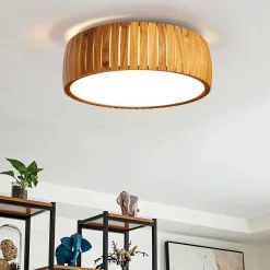 Plafon LED Barrel (QN-BARREL-F-LED-50-TEAK) - Quintiesse