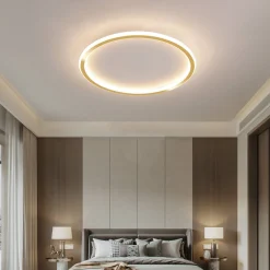 Plafon LED okrągły Złoty 500*45mm 36W - trzy barwy, ściemnialny - Pilot (Abigali-MD1803-R50-Y-G)