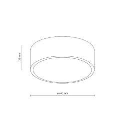 Plafon LIVO WHITE M 3XE27 IP54 (10985) - TK Lighting