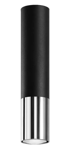 Plafon LOOPEZ czarny/chrom (SL.0939) - Sollux