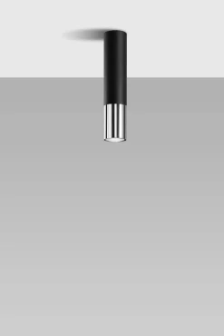 Plafon LOOPEZ czarny/chrom (SL.0939) - Sollux