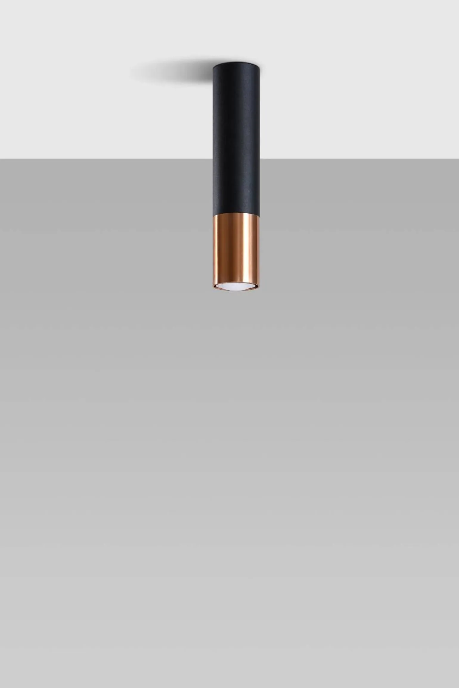 Plafon LOOPEZ czarny/miedź (SL.0945) - Sollux