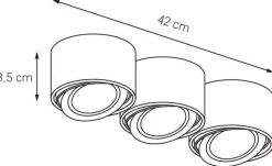 Plafon LUMOS 3x48W czarny (70256302) - KASPA