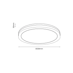 Plafon Marlon 18W 4000K Czarny IP54 (EKP0475) - Eko-Light