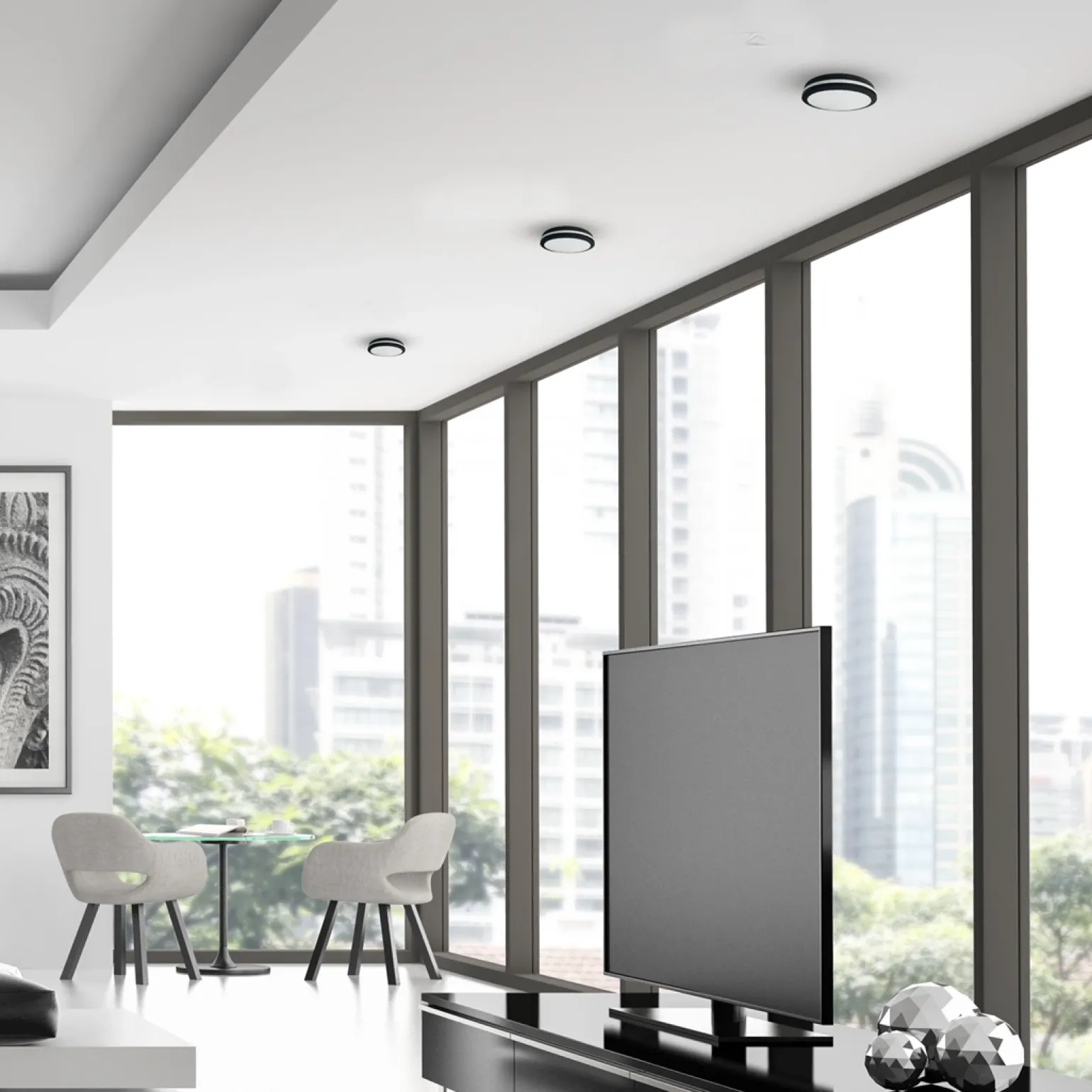 Plafon Marlon 12W 4000K Czarny IP54 (EKP0474) - Eko-Light