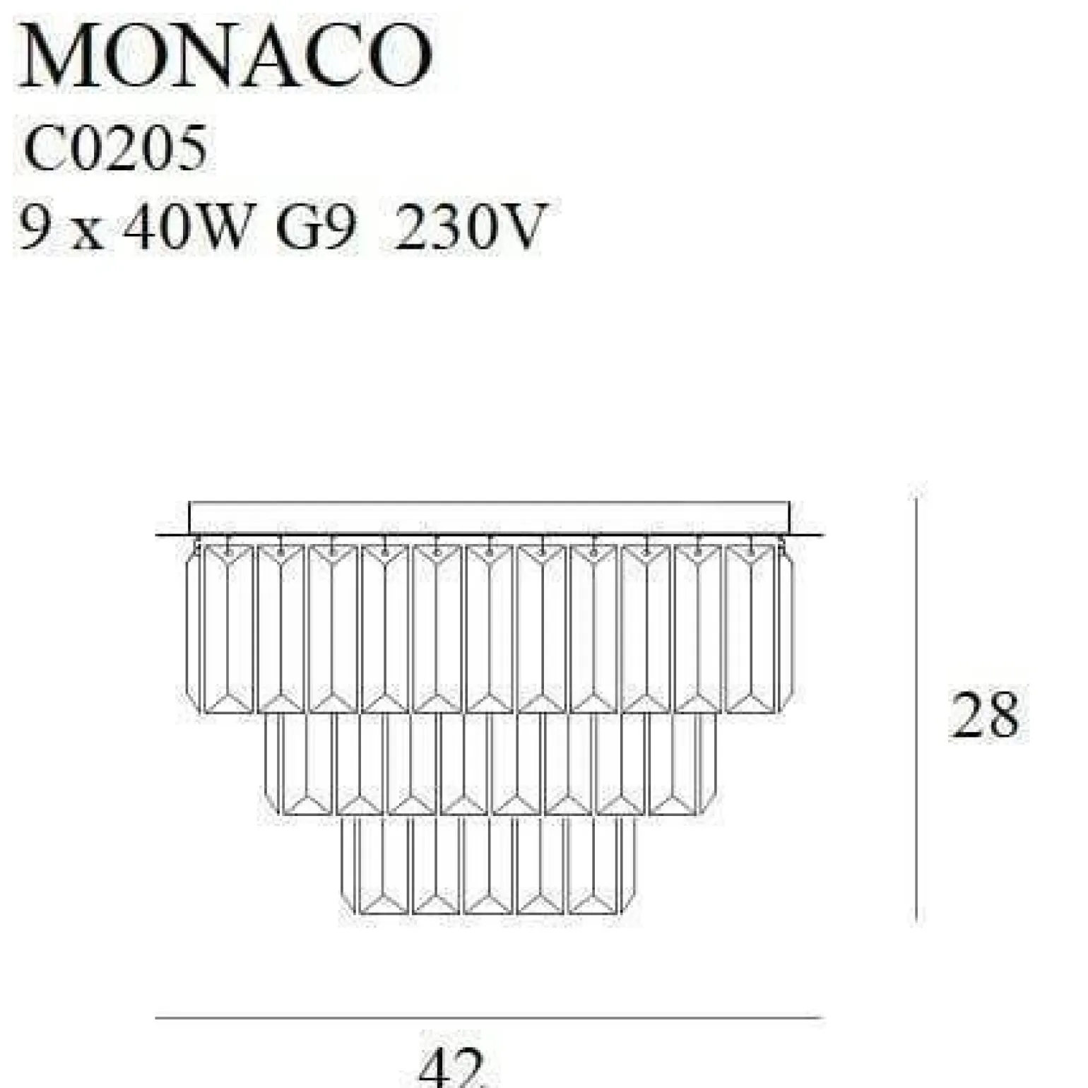 Plafon Monacooty ø 42 cm (C0205) - Maxlight