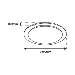 PLAFON ONTARIO 24W LED Ø400 mm (ML7134) - Milagro
