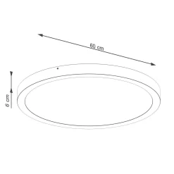 Plafon ONYX 60 biały LED 3000K (SL.1249) - Sollux Lighting