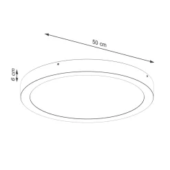 Plafon ONYX 50 biały LED 3000K (SL.1247) - Sollux Lighting
