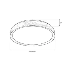 Plafon ORINOKO 36W LED Ø480 (ML1840) - Milagro