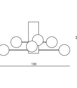 Plafon OSLO kol. czarny (67753) Ramko