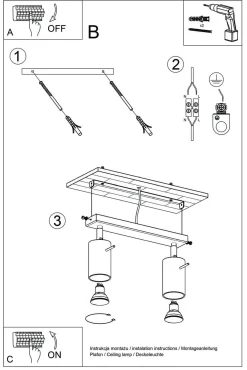 Plafon RING 2 biały (SL.0088) - Sollux