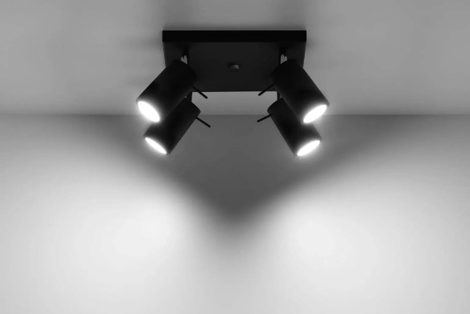 Plafon RING 4 czarny (SL.0094) - Sollux