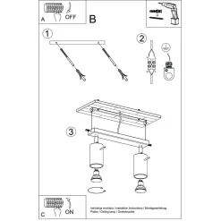 Plafon RING 2 ochra czerwona (SL.1507) - Sollux Lighting