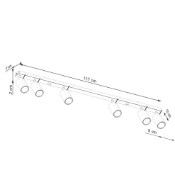 Plafon RING 6L beżowy (SL.1499) - Sollux Lighting