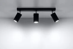 Plafon RING 3L czarny (SL.0093) - Sollux