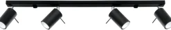 Plafon RING 4L czarny (SL.0332) - Sollux