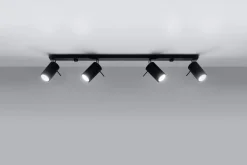 Plafon RING 4L czarny (SL.0332) - Sollux