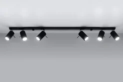 Plafon RING 6L czarny (SL.0334) - Sollux