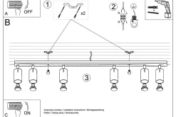 Plafon RING 6L czarny (SL.0334) - Sollux