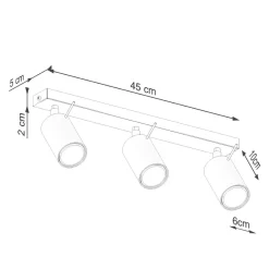 Plafon RING 3L zielony oliwkowy (SL.1502) - Sollux Lighting