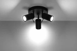 Plafon RING 3P czarny (SL.1016) - Sollux