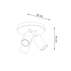 Plafon RING 3P czarny (SL.1016) - Sollux