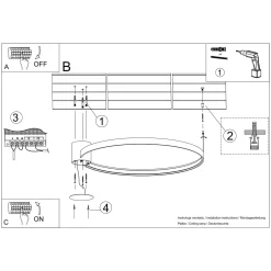 Plafon RIO 110 beżowy LED 3000K (TH.369) - Thoro Lighting
