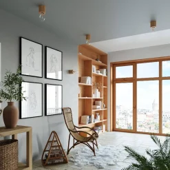 Plafon SALGADO naturalne drewno (SL.0672) - Sollux