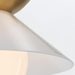 Plafon Saucer - 1 źródło światła - Postarzany mosiądz (QN-SAUCER-FM-AB-OPAL) - Quintiesse