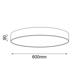 Plafon Sengo 60 - Biały (90 mm) (1297) - Shilo