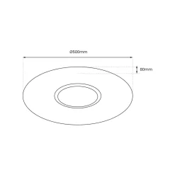 Plafon SPARKY 50W + pilot (ML8233) - Milagro