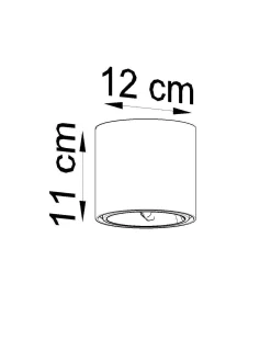 Plafon TIUBE szary (SL.0696) - Sollux