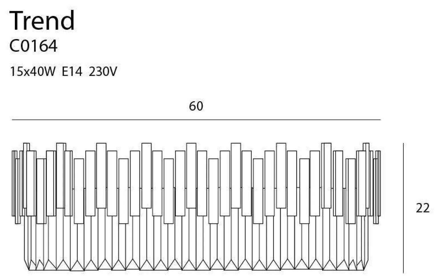 Plafon TREND 60 cm (C0164) - Maxlight